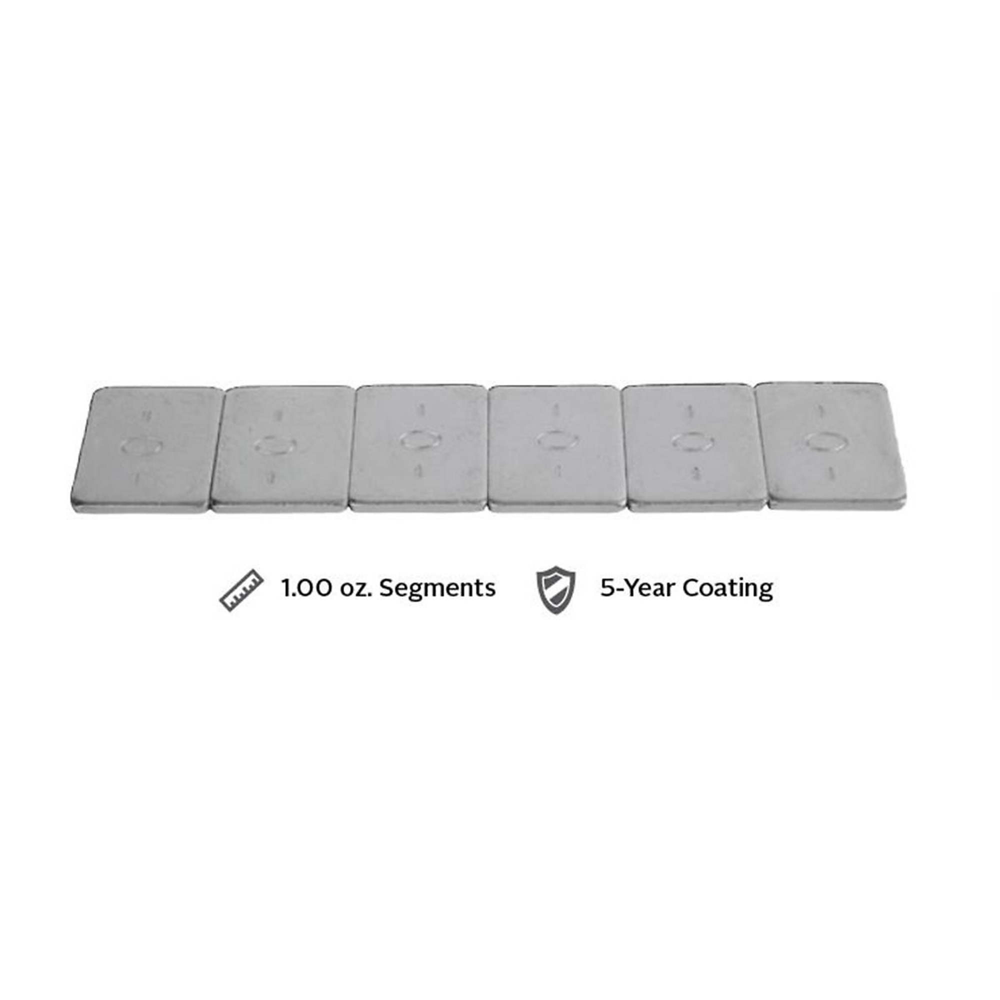 Wegmann Automotive Low-Profile Steel Stick Weights — 1.00 Oz. Segments, 6 Oz. per Strip, 0.1875in. Height, Nano Coating, Model# PWW410090ST